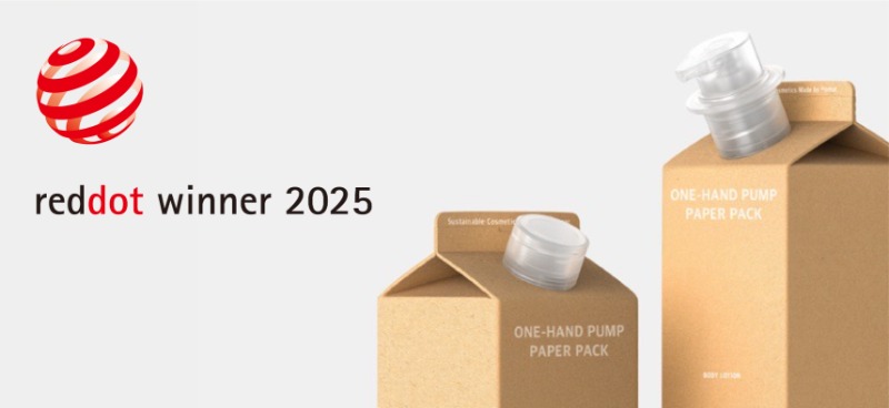 사진. 한국콜마의 ‘원핸드펌프 페이퍼팩(One-hand Pump Paper Pack)’이 레드닷 디자인 어워드 패키징 부문 본상을 수상했다.jpg