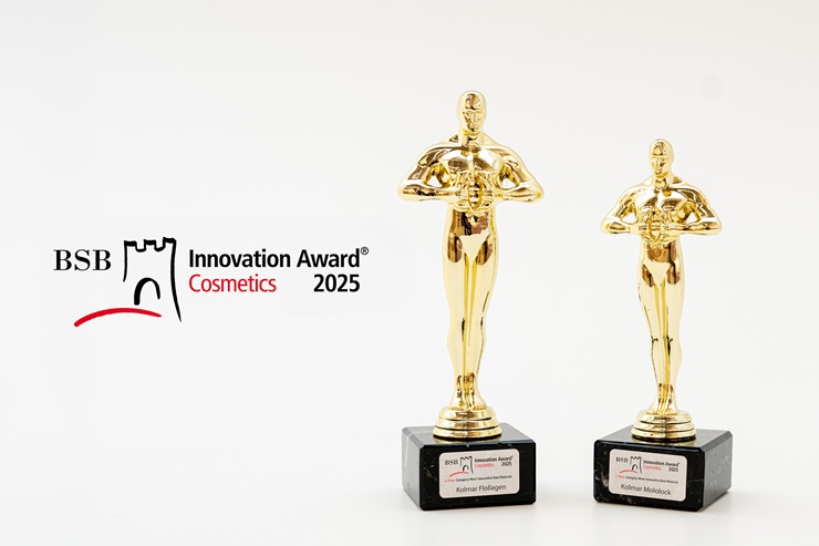 ▲사진. 한국콜마가 수상한 BSB 이노베이션 어워드(BSB Innovation Awards) 트로피.jpg